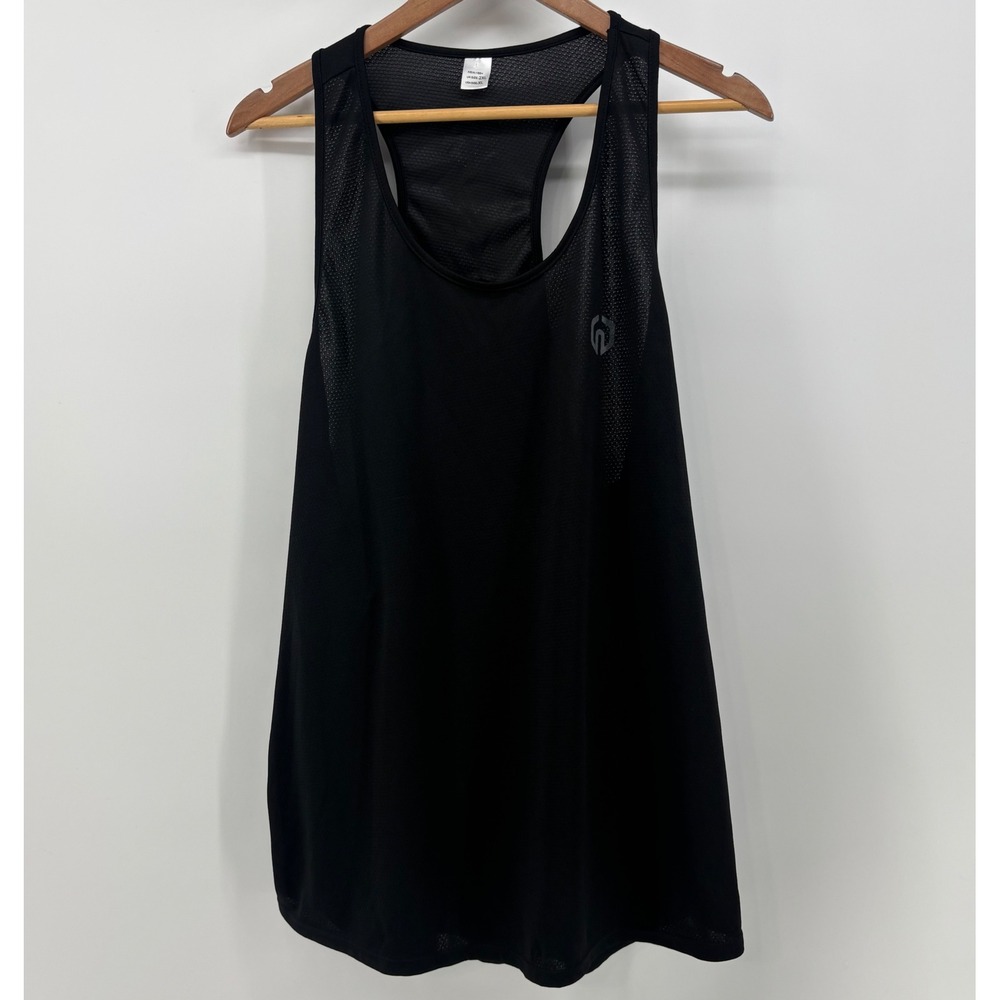 Neleus Tank Top Black Muscle Shirt Men XL Mesh Back Racerback Athletic Gym